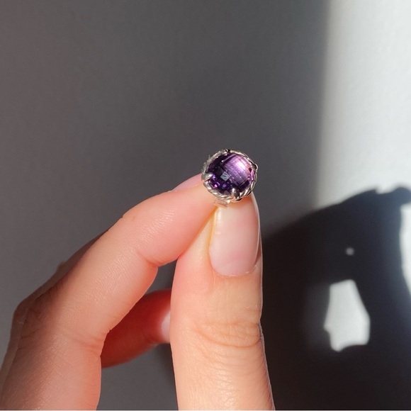 David Yurman Petite Chatelaine Amethyst Earrings - Picture 8 of 9